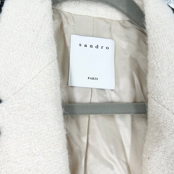 Sandro Noella Single-Breasted Woven Blazer Jacket - Picture 6 of 11